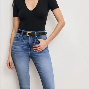 Good American Hood Waist Crop Jeans